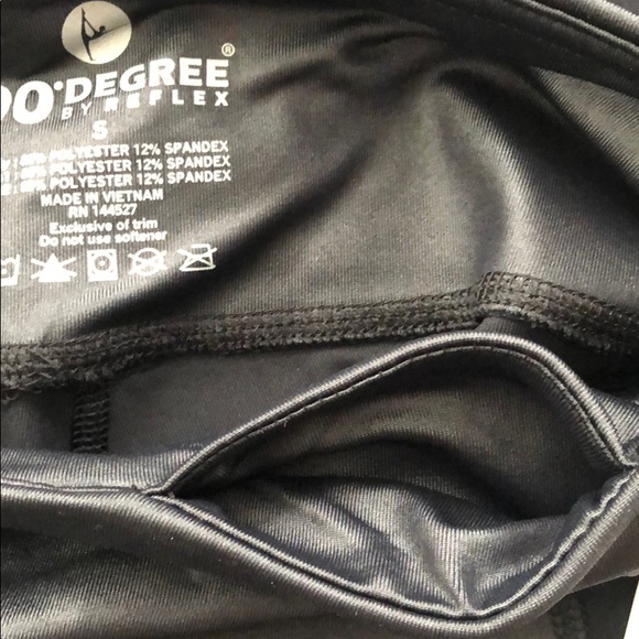 90 Degree By Reflex Black Mesh Contrast Leggings Ankle Length S - Picture 7 of 7